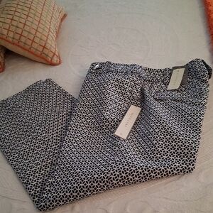 Ann Taylor Black and White Geometric Pattern Pants